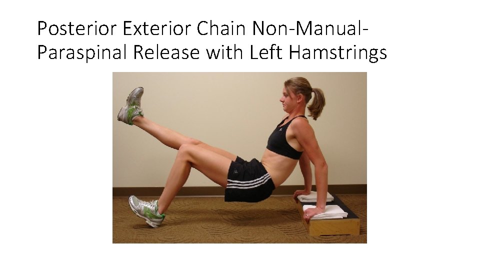Posterior Exterior Chain Non-Manual. Paraspinal Release with Left Hamstrings 