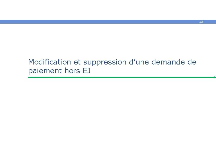 12 Modification et suppression d’une demande de paiement hors EJ 