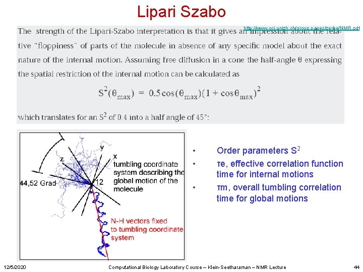 Lipari Szabo http: //www. oci. unizh. ch/group. pages/zerbe/NMR. pdf • • • 12/5/2020 Order