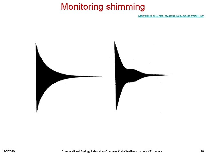 Monitoring shimming http: //www. oci. unizh. ch/group. pages/zerbe/NMR. pdf 12/5/2020 Computational Biology Laboratory Course