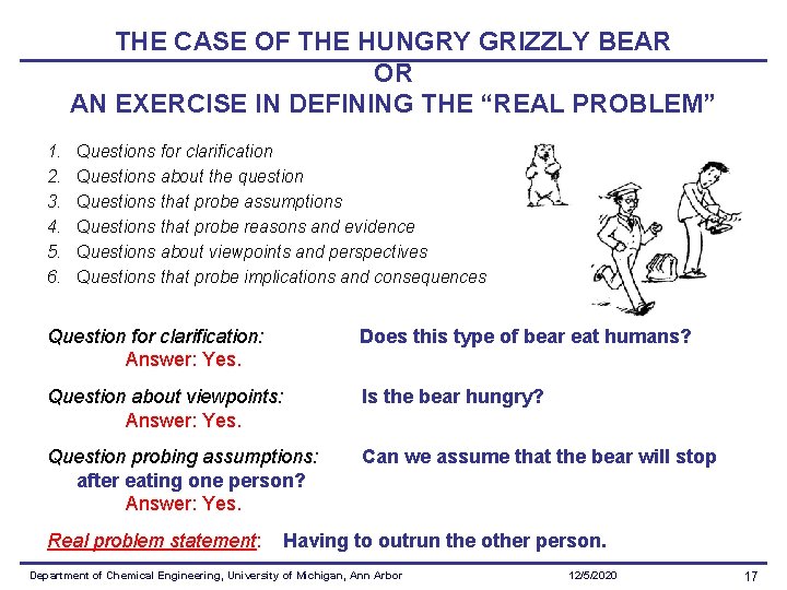 THE CASE OF THE HUNGRY GRIZZLY BEAR OR AN EXERCISE IN DEFINING THE “REAL