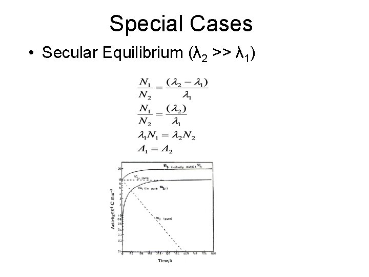 Special Cases • Secular Equilibrium (λ 2 >> λ 1) 