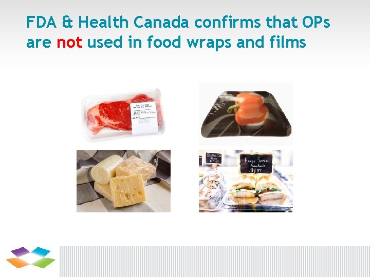 FDA & Health Canada confirms that OPs are not used in food wraps and