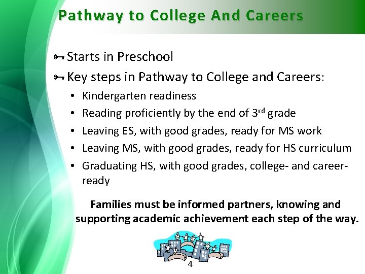 Pathway to College And Careers Starts in Preschool Key steps in Pathway to College