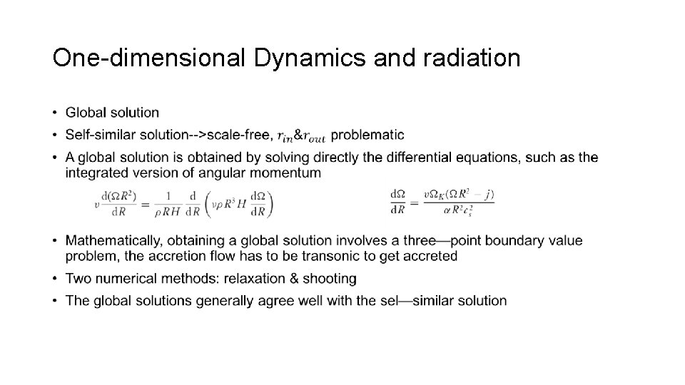 One-dimensional Dynamics and radiation • 
