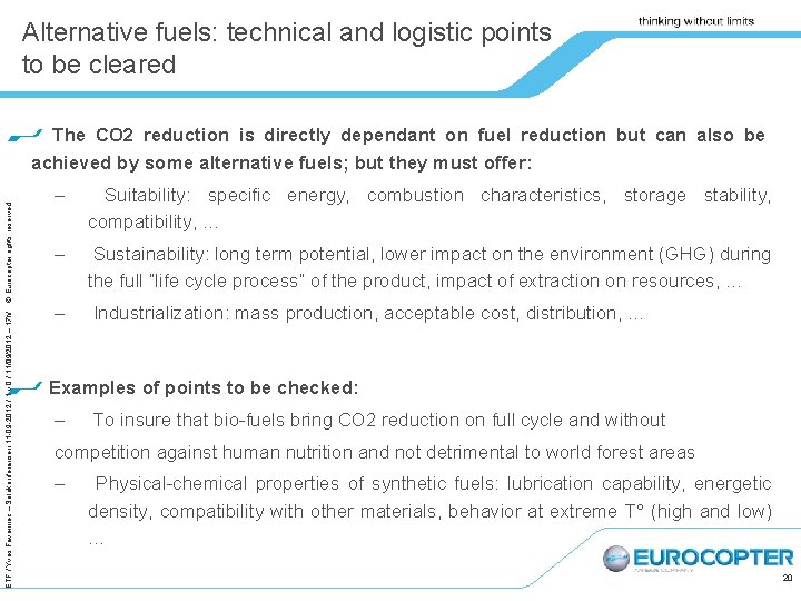 Alternative fuels: technical and logistic points to be cleared ETF / Yves Favennec –