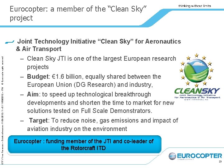 Eurocopter: a member of the “Clean Sky” project ETF / Yves Favennec – Solakonferansen