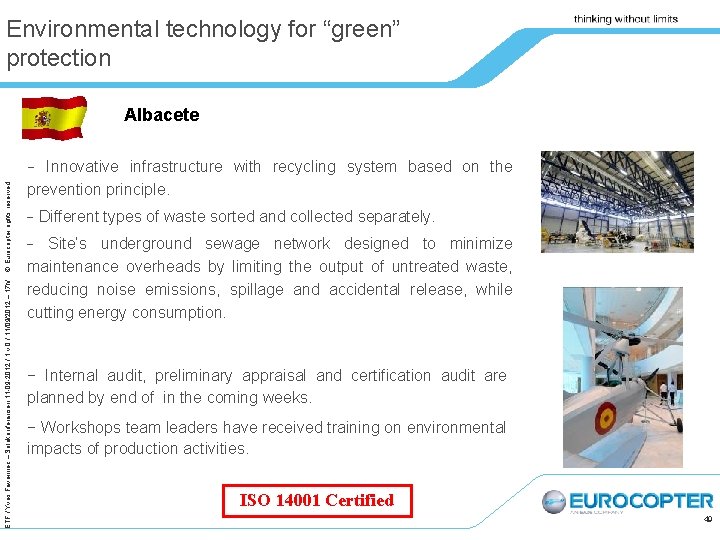 Environmental technology for “green” protection Albacete ETF / Yves Favennec – Solakonferansen 11 09