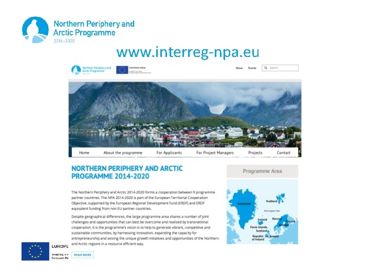 www. interreg-npa. eu 