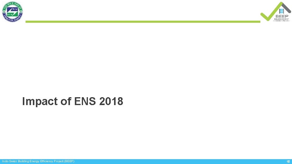 Impact of ENS 2018 Indo-Swiss Building Energy Efficiency Project (BEEP) 15 