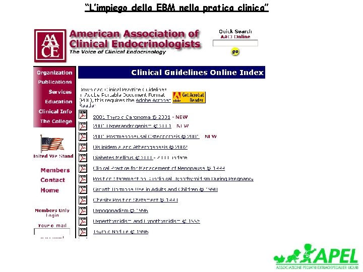 “L’impiego della EBM nella pratica clinica” 