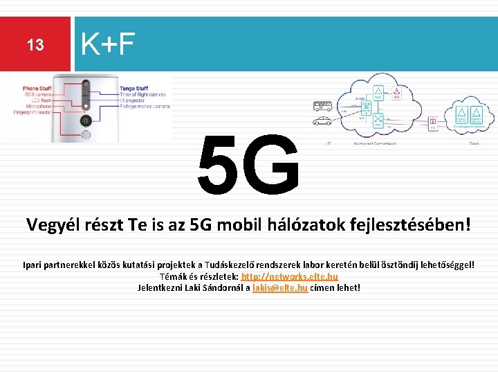 13 K+F 5 G Vegyél részt Te is az 5 G mobil hálózatok fejlesztésében!