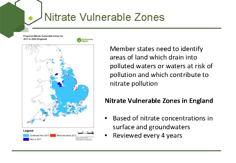 Nitrate Vulnerable Zones Member states need to identify areas of land which drain into