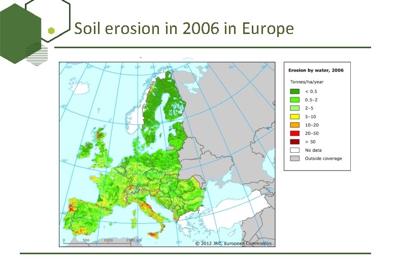 Soil erosion in 2006 in Europe 