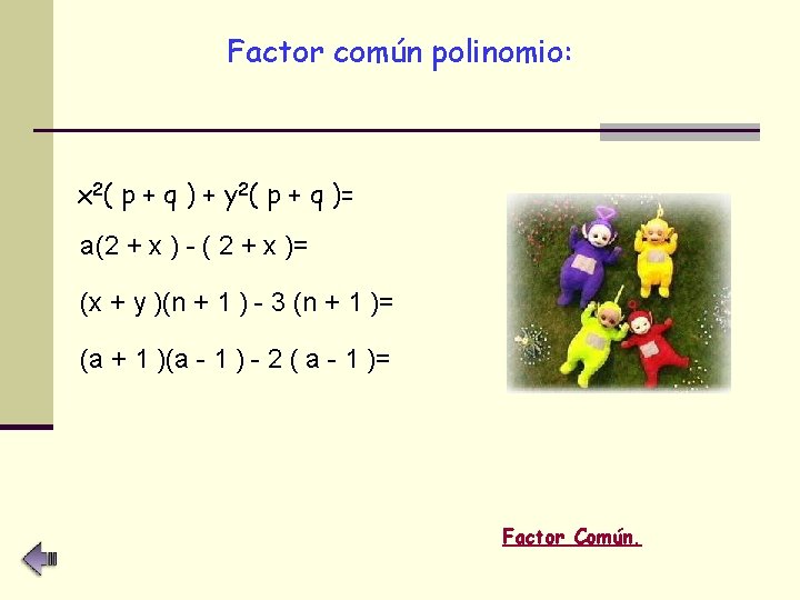 Factor común polinomio: x 2( p + q ) + y 2( p +