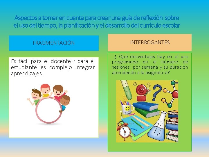 Aspectos a tomar en cuenta para crear una guía de reflexión sobre el uso