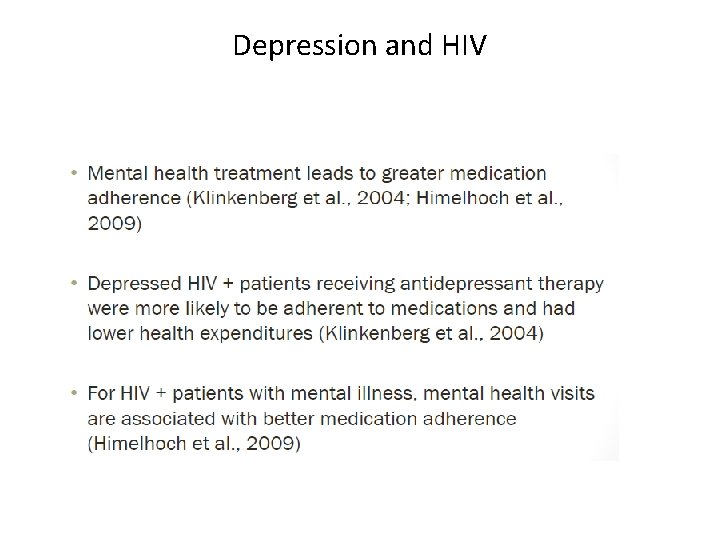 Depression and HIV 