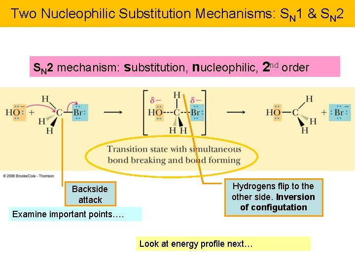 Two Nucleophilic Substitution Mechanisms: SN 1 & SN 2 mechanism: substitution, nucleophilic, 2 nd