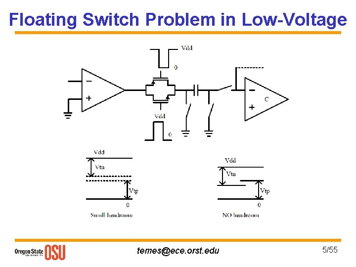 Floating Switch Problem in Low-Voltage temes@ece. orst. edu 5/55 