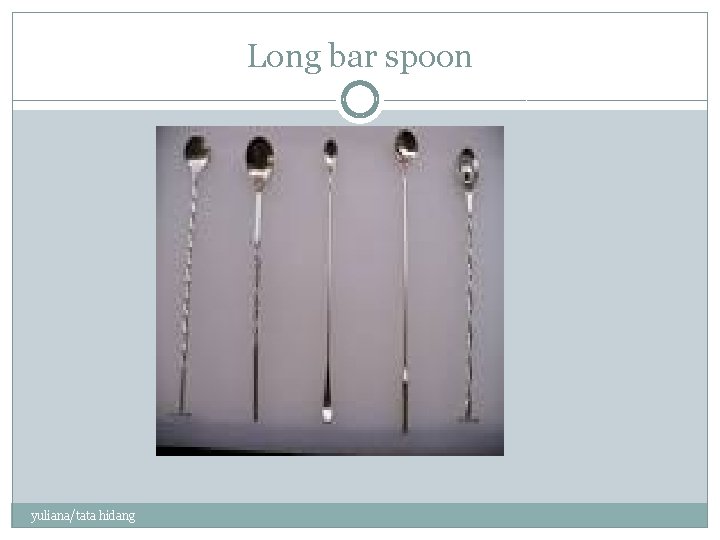 Long bar spoon yuliana/tata hidang 