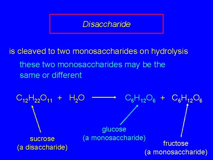 Disaccharide is cleaved to two monosaccharides on hydrolysis these two monosaccharides may be the