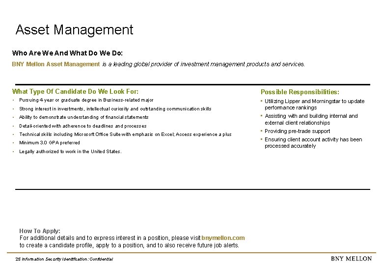 Asset Management Who Are We And What Do We Do: BNY Mellon Asset Management