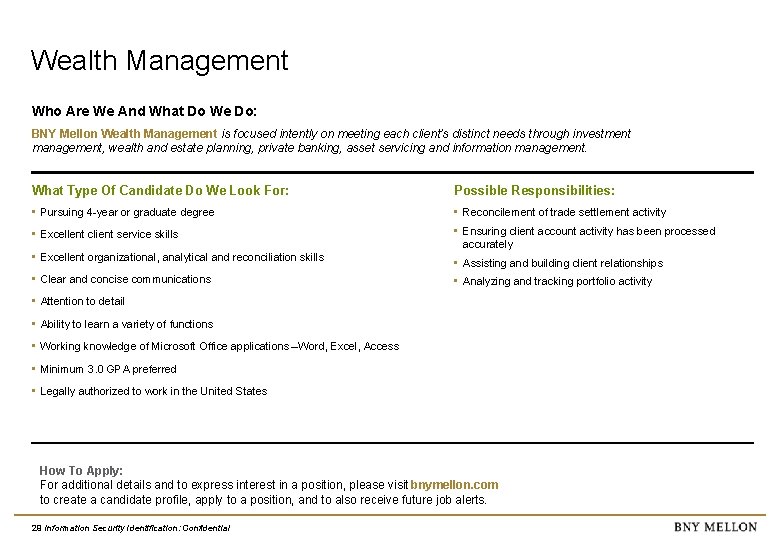 Wealth Management Who Are We And What Do We Do: BNY Mellon Wealth Management