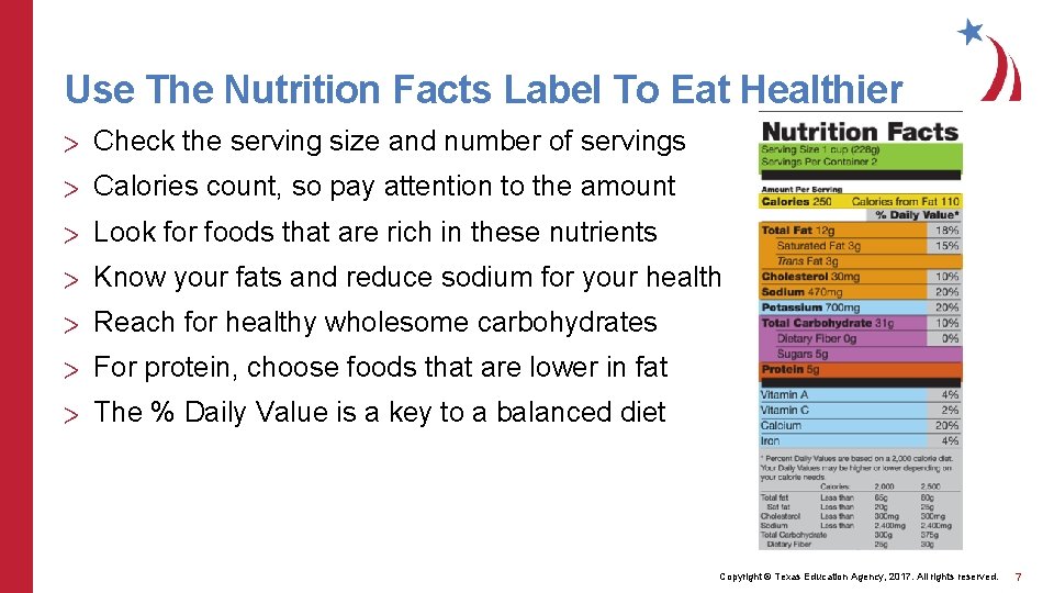 Use The Nutrition Facts Label To Eat Healthier > Check the serving size and