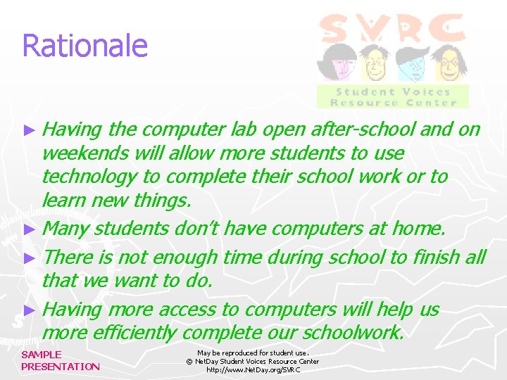 Rationale ► Having the computer lab open after-school and on weekends will allow more