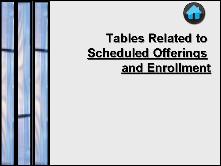 Tables Related to Scheduled Offerings and Enrollment 35 