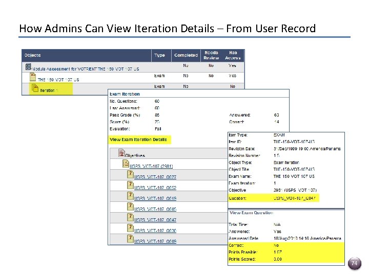 How Admins Can View Iteration Details – From User Record 74 