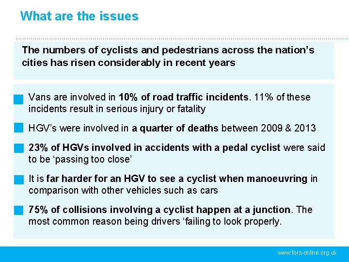What are the issues The numbers of cyclists and pedestrians across the nation’s cities