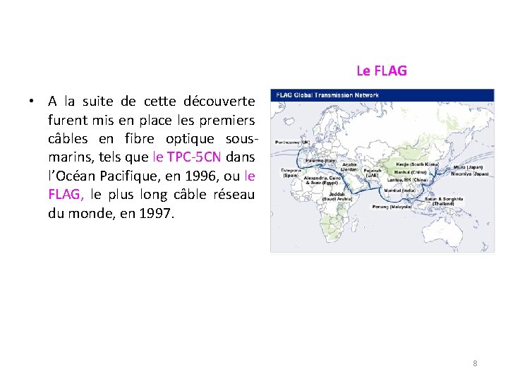 Le FLAG • A la suite de cette découverte furent mis en place les