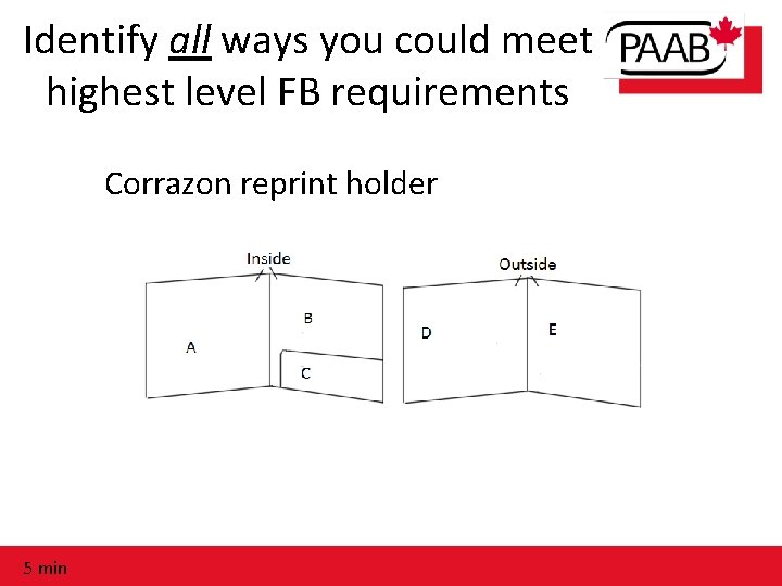 Identify all ways you could meet highest level FB requirements Corrazon reprint holder 5