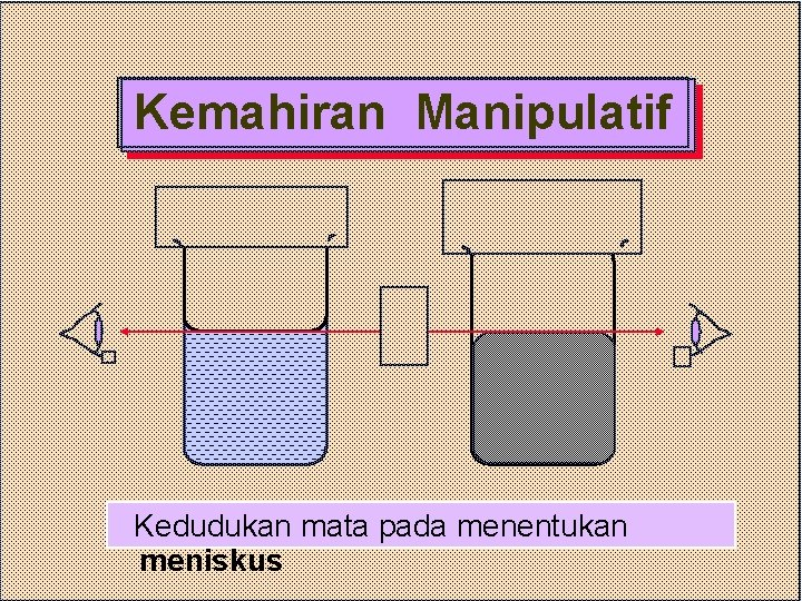 Kemahiran Manipulatif Kedudukan mata pada menentukan meniskus 