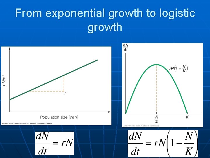 From exponential growth to logistic growth 