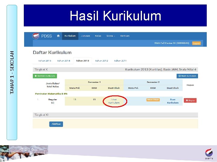 TAHAP 1 - SEKOLAH Hasil Kurikulum 
