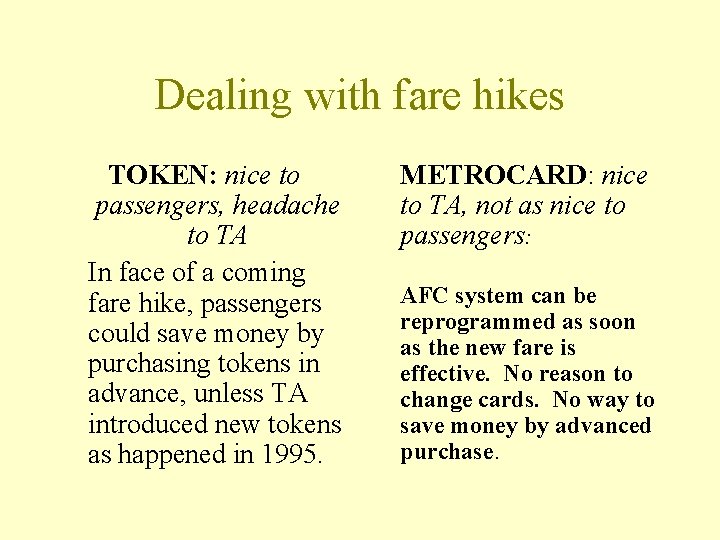 Dealing with fare hikes TOKEN: nice to passengers, headache to TA In face of