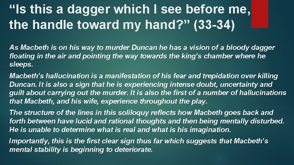 “Is this a dagger which I see before me, the handle toward my hand?