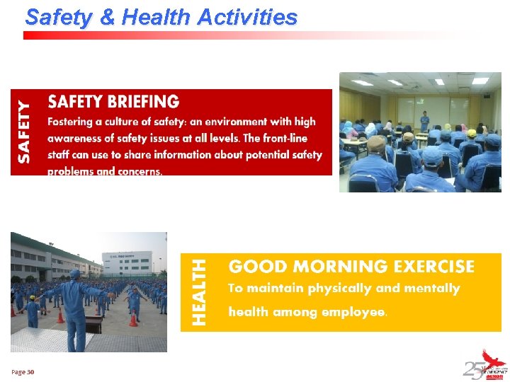 Safety & Health Activities Page 30 