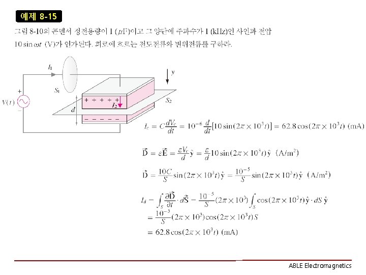 예제 8 -15 ABLE Electromagnetics 