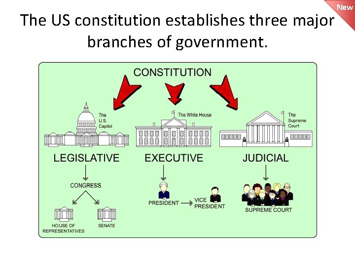 The US constitution establishes three major branches of government. New 