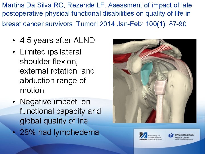 Martins Da Silva RC, Rezende LF. Asessment of impact of late postoperative physical functional