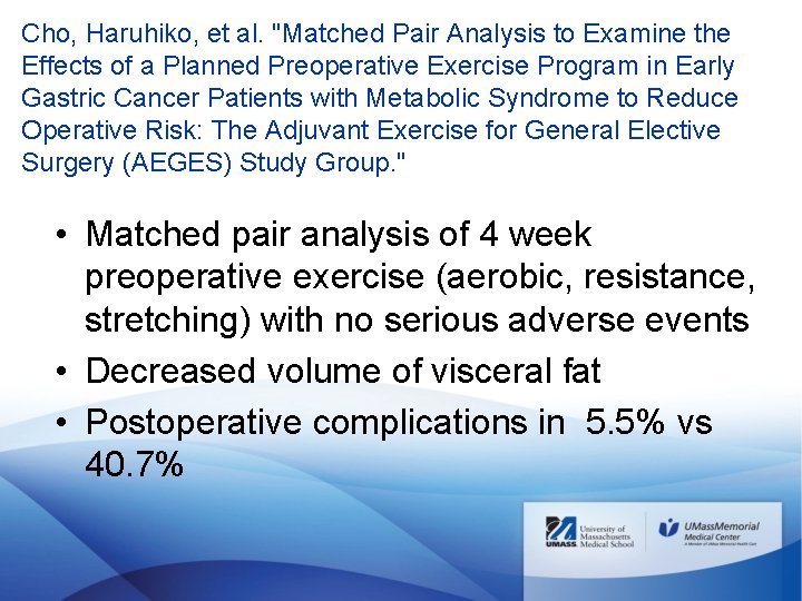 Cho, Haruhiko, et al. "Matched Pair Analysis to Examine the Effects of a Planned