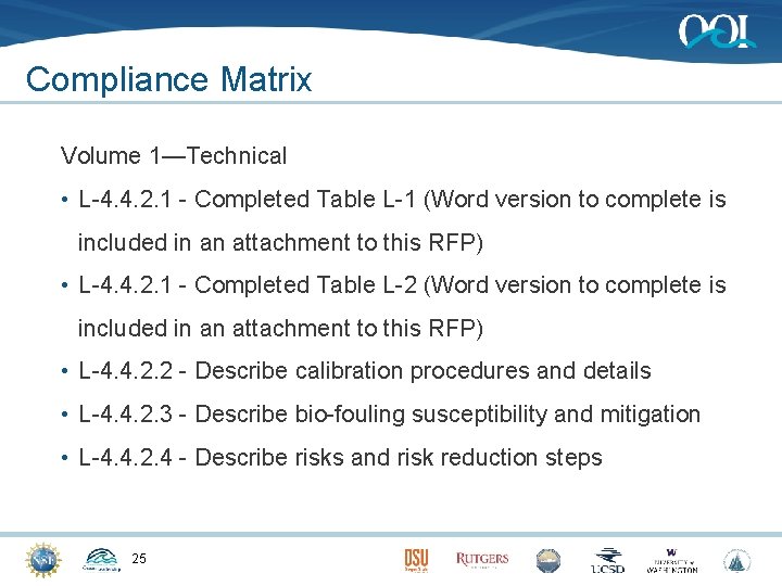 Compliance Matrix Volume 1—Technical • L-4. 4. 2. 1 - Completed Table L-1 (Word