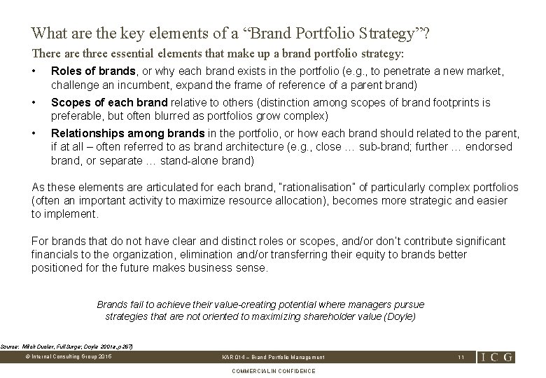 What are the key elements of a “Brand Portfolio Strategy”? There are three essential