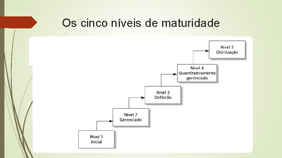 Os cinco níveis de maturidade 