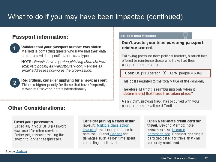 What to do if you may have been impacted (continued) Passport information: 1 Validate
