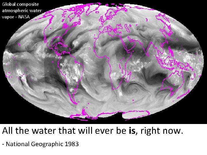 Global composite atmospheric water vapor - NASA All the water that will ever be