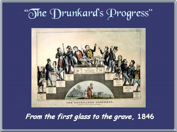 “The Drunkard’s Progress” From the first glass to the grave, 1846 